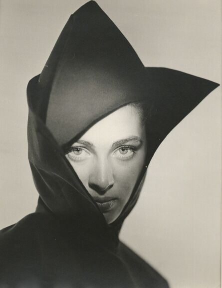 Erwin Blumenfeld, ‘Hat Fashion, Vogue Series, New York (Hat and jacket by John Frederics)’, 1945
