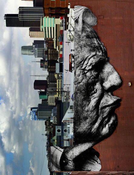 JR, ‘The Wrinkles of the City, Los Angeles, Robert Upside Down, Downtown, USA’, 2011