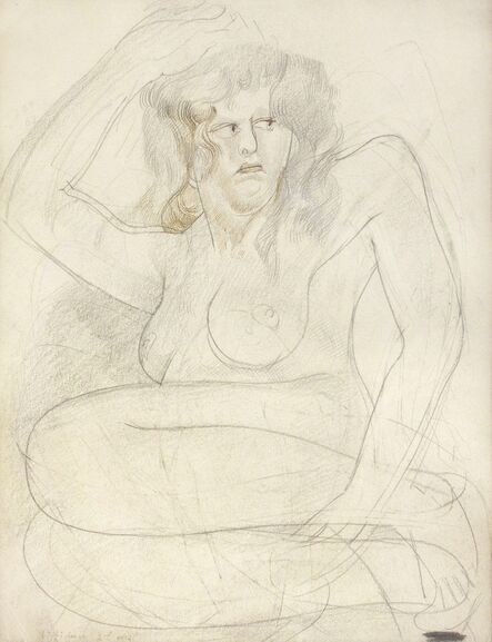 Stanley Spencer, ‘'Diffidence 2nd vers[ion]' (Patricia Preece)’, ca. 1935