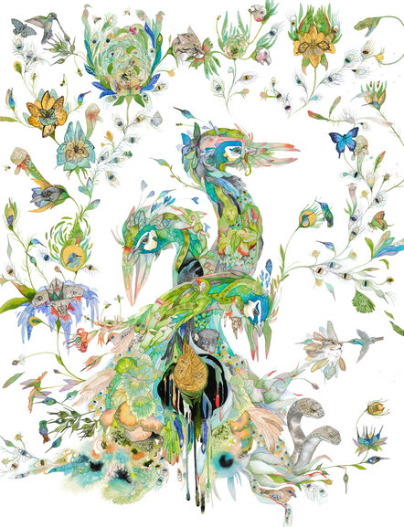 Laura Ball, ‘Wild Flowers (Peacock Botanical)’, 2020