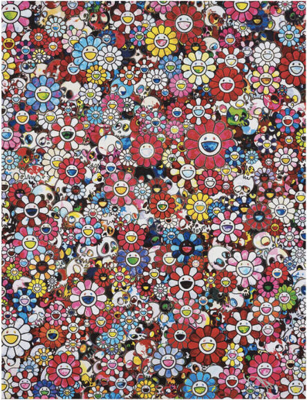 Takashi Murakami, ‘Skulls & Flowers Red’, 2013