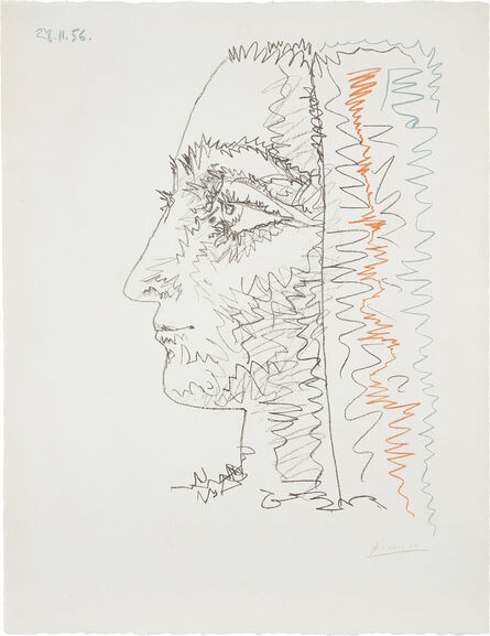 Pablo Picasso, ‘Profile en trois couleurs (Profile in Three Colors) (B. 826, M. 288)’, 1956