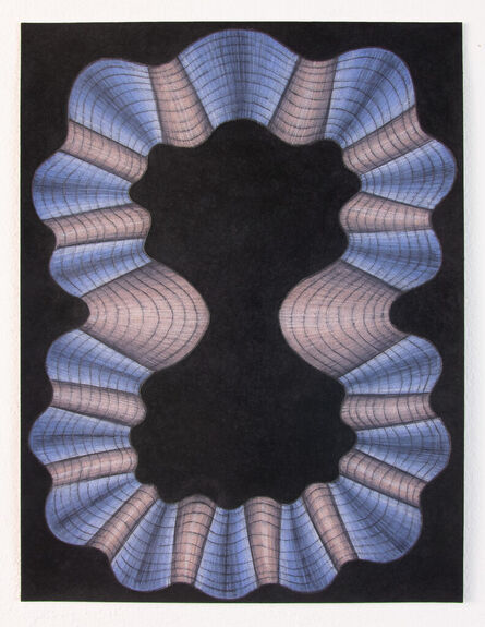Nancy Blum, ‘Blue and Pink Black Drawing 3’, 2023
