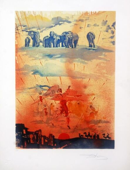 Salvador Dalí, ‘Les Elephants sur Nuages (The Elephants on Clouds)’, 1976