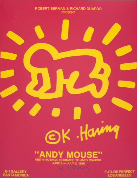 Keith Haring, ‘Poster for Andy Mouse Show’, 1986