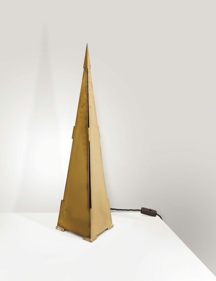 Gabriella Crespi, ‘a brass Obelisco lamp’, 1970