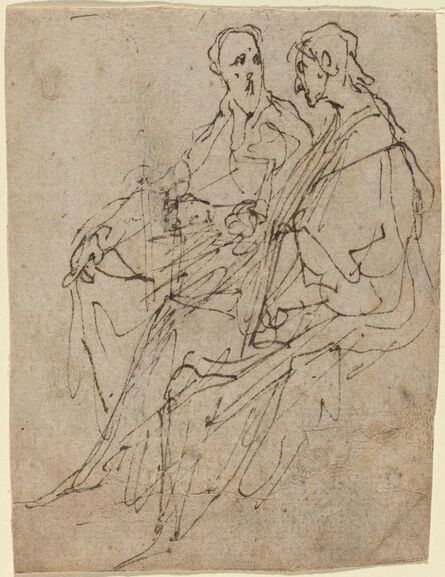 Anthony van Dyck, ‘Two Seated Male Figures’