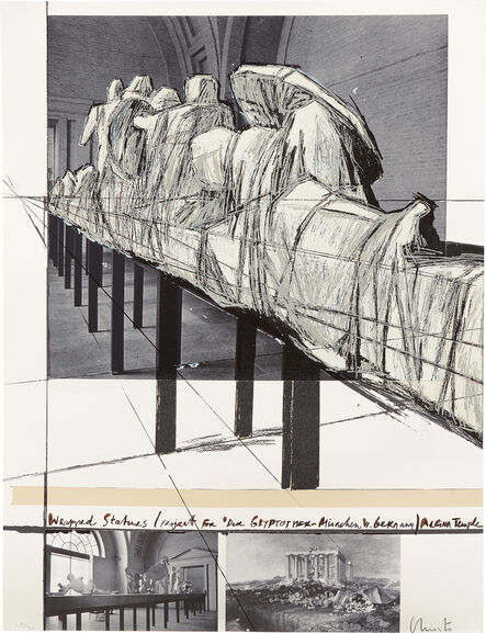 Christo, ‘Wrapped statues, Project for Die Glyptothek, München (S. 135)’, 1988