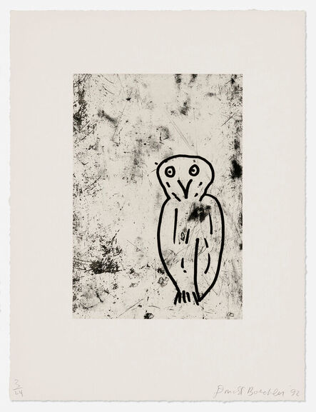 Donald Baechler, ‘Owl (from the Owls Portfolio)’, 1992