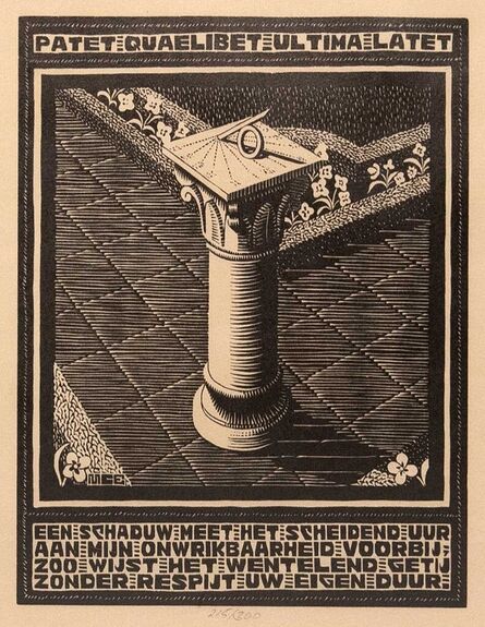 M. C. Escher, ‘Sundial, from Emblemata XII’, ca. 1931