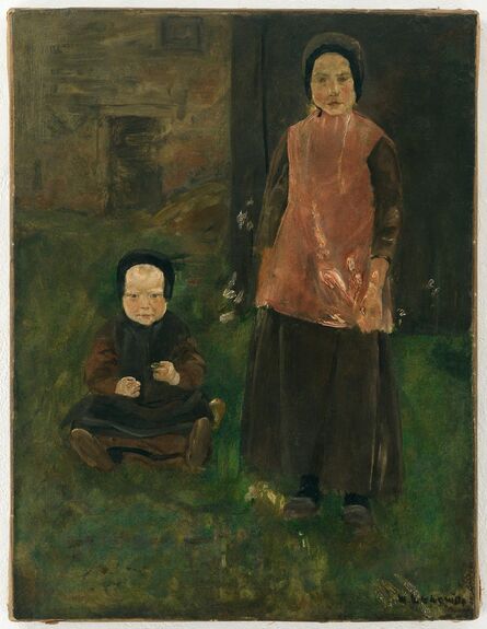 Max Liebermann, ‘Zwei holländische Mädchen’, ca. 1882