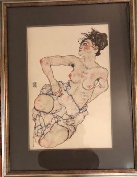 Egon Schiele, ‘Kneeling Female Nude’, 1917