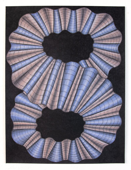 Nancy Blum, ‘Blue and Pink Black Drawing 8’, 2023