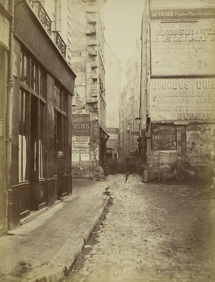 Charles Marville, ‘Rue Tirechappe, vue prise de la rue Saint-Honor‚’, 1860-1870