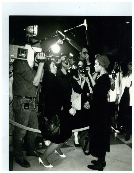 Andy Warhol, ‘Bianca Jagger Posing for Press Photographers’, 1979