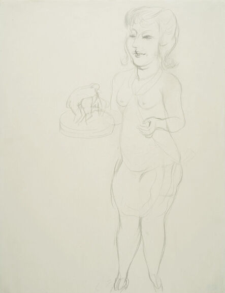 George Grosz, ‘Akt mit erotischem Geburtstagskuchen (Nude with erotic birthday cake)’, 1927