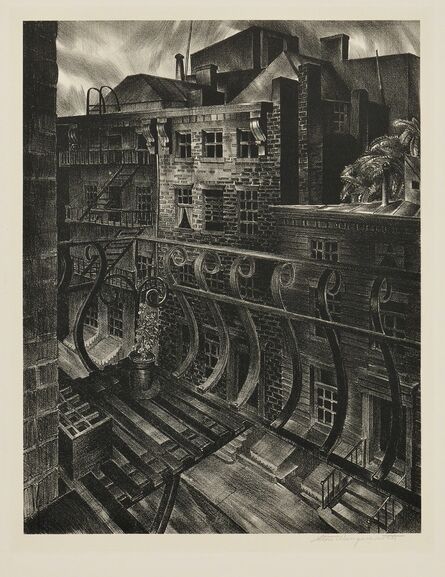 Stow Wengenroth, ‘City Street (New York, New York)’, 1933