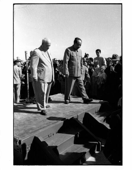 Brian Brake, ‘Chairman Mao with Russian Premier Krushchev at the airport, Beijing’, 1959