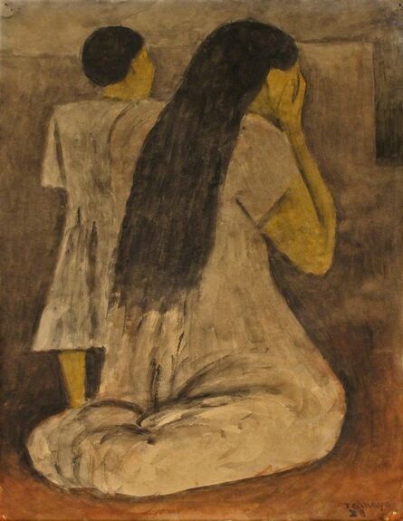Rufino Tamayo, ‘Mujer de Rodillas con Nina’, 1938