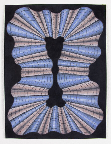 Nancy Blum, ‘Blue and Pink Black Drawing 6’, 2023