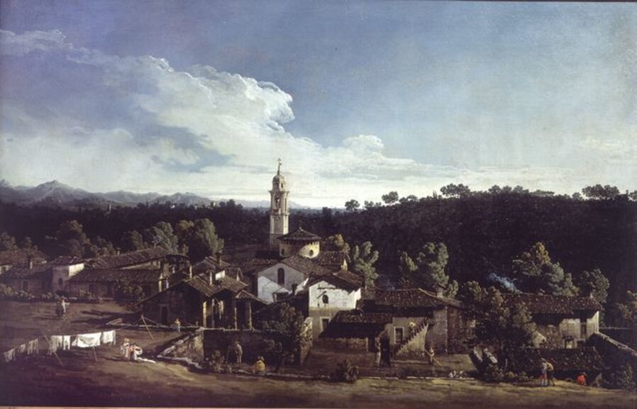 View of the villa Cagnola at Gazzada