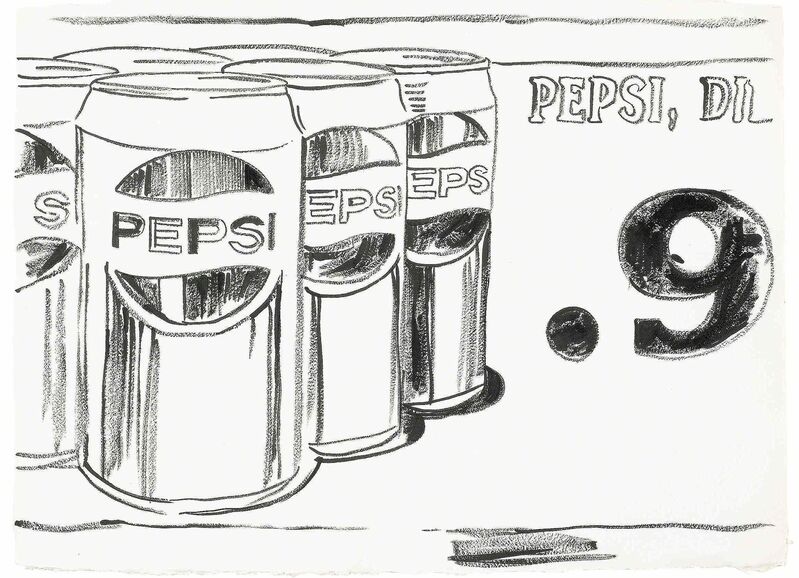 Andy Warhol, ‘Pepsi Cans’, ca. 1984, Drawing, Collage or other Work on Paper, Acrylic, DELAHUNTY