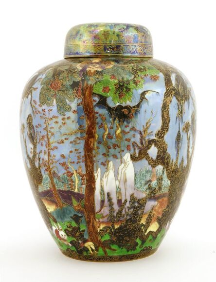 Daisy Makeig-Jones, ‘A Wedgwood Fairyland lustre 'Ghostly Wood' Malfrey vase and cover’
