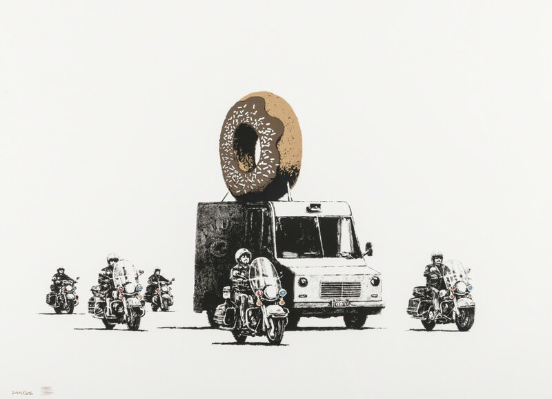 Banksy, ‘Donuts (chocolate)’, 2009, Print, Screenprint in colors, on Arches paper, Dallas Collectors Club