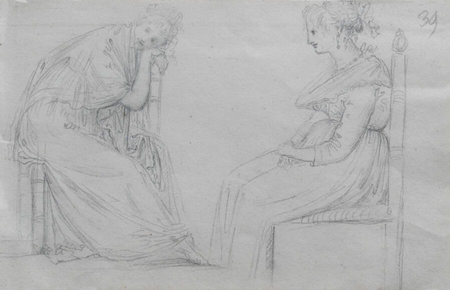 Studies of two seated women