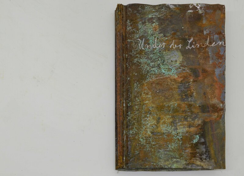 Anselm Kiefer, ‘Under der Linden’, 2013, Mixed Media, Electrolysed lead on bound 80x116x8 cm (open) - 80x58x8 cm (closed), 32 pages (15 double-page spreads + front cover &back cover), Lia Rumma