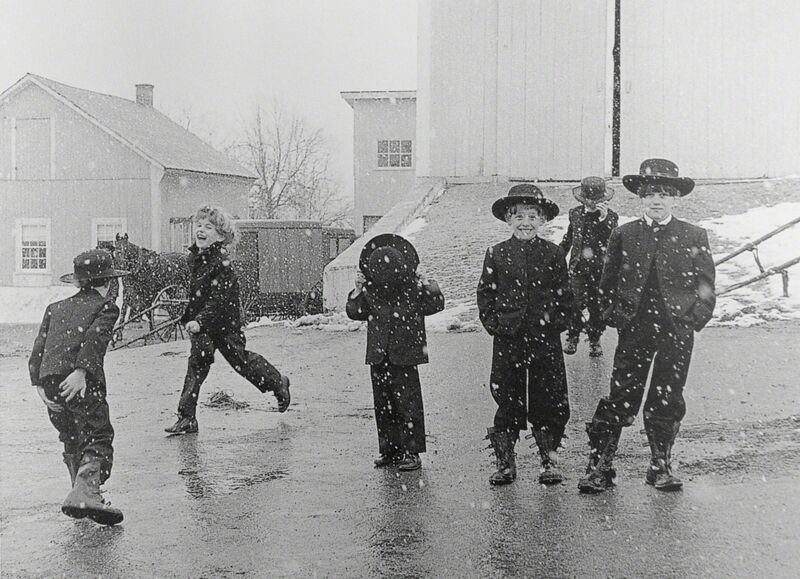 George Tice, ‘Amish Children Playing In Snow, Lancaster, PA’, 1969, Photography, Silver Gelatin, Gallery 270
