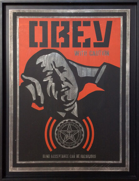 Shepard Fairey, ‘Obey, With caution’, 2002