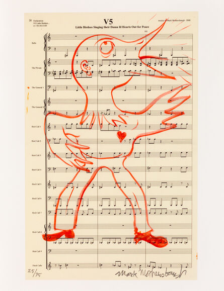 Mark Mothersbaugh, ‘V5: Little Birdees Singing Their Damn lil Hearts Out for Peace’, 2016