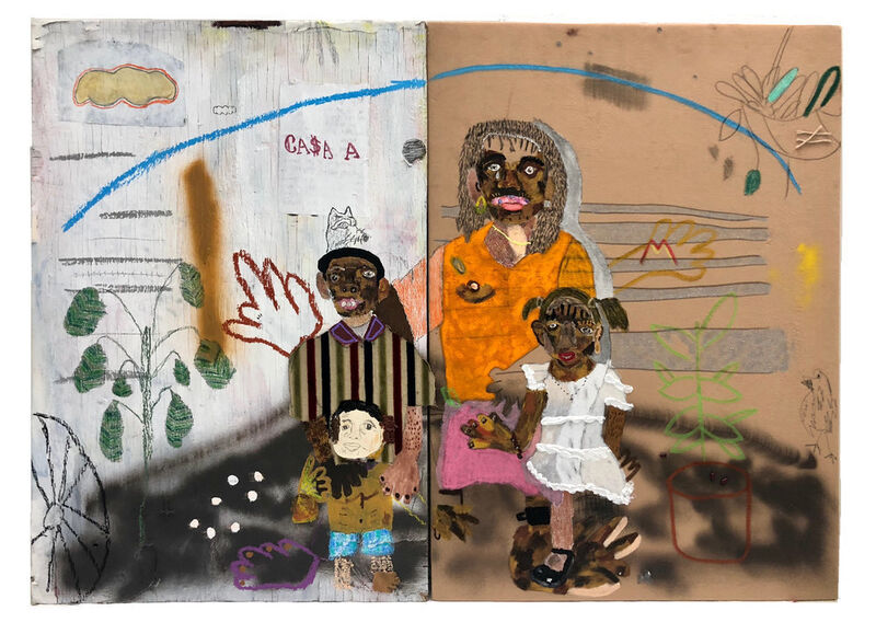 John Rivas, ‘Llegando a la frontera’, 2019, Painting, Mixed media on wood and felt, LatchKey Gallery