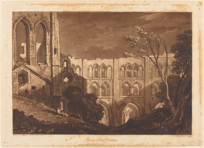 Joseph Mallord William Turner and Henry Edward Dawe, ‘Rivaux Abbey’, published 1812, Print, Etching and mezzotint, National Gallery of Art, Washington, D.C.