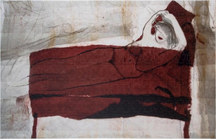 Red Figure Lying Down