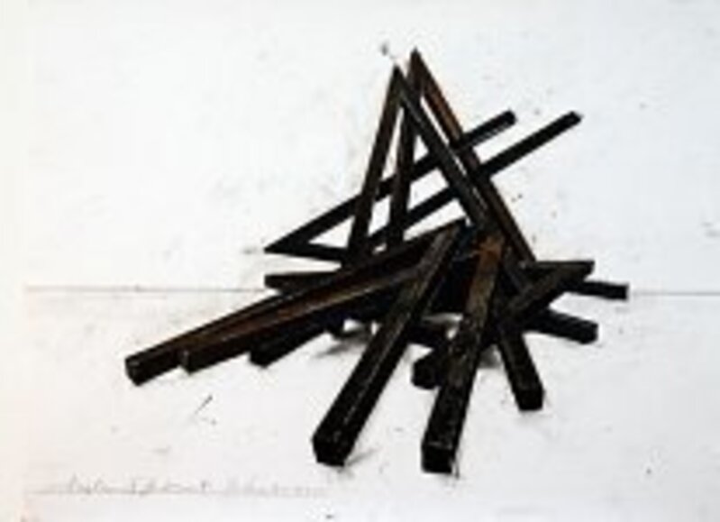 Bernar Venet, ‘Effondrements Angles’, 2012, Drawing, Collage or other Work on Paper, Oilstick, pastel/paper, Galerie Van der Planken