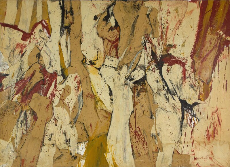Arne Hiersoux, ‘Accolade’, 1962, Painting, Acrylic and paper on canvas, Heather James Fine Art
