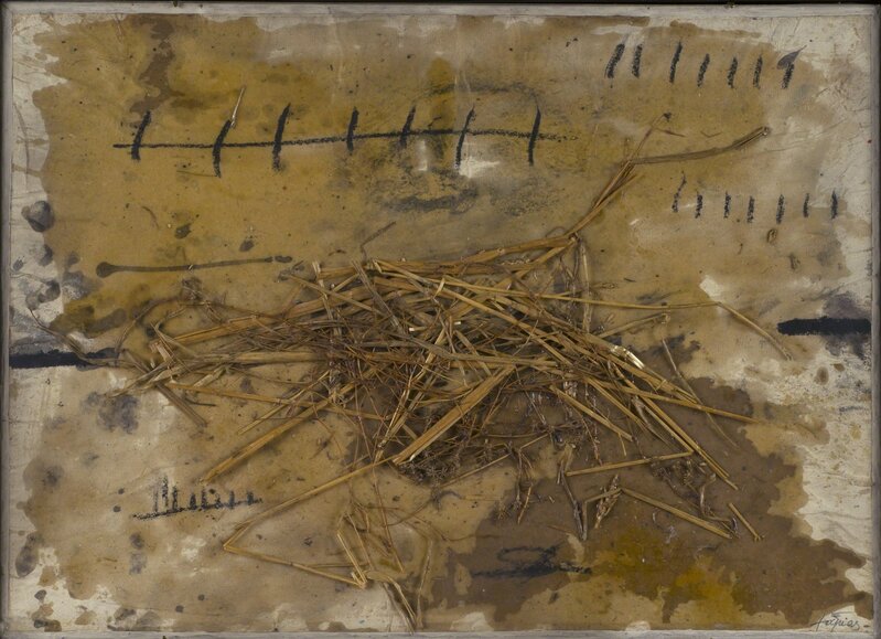 Antoni Tàpies, ‘Collage à la paille’, Drawing, Collage or other Work on Paper, Galerie van de Loo Projekte