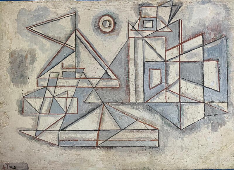 Augusto Torres, ‘Composición geométrica’, 1935, Painting, Oil on cardboard, Galería de las Misiones