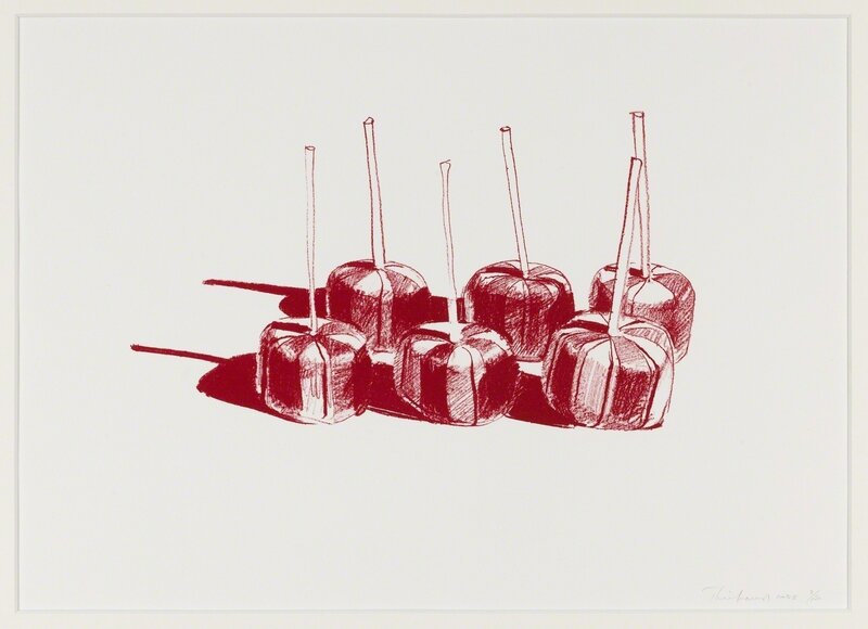 Wayne Thiebaud, ‘Suckers State II’, 1968, Print, Lithograph printed in red, Forum Auctions