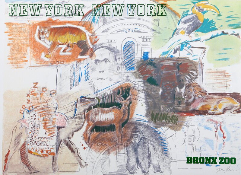 Larry Rivers, ‘Bronx Zoo’, 1983, Ephemera or Merchandise, Offset Lithograph, RoGallery