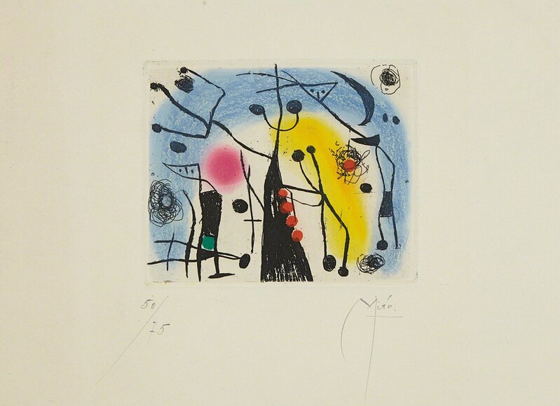 Joan Miró, ‘Les magdaléniens (The Magdalenians)’, 1958, Print, Etching and aquatint in colors, on Rives paper, with full margins, Phillips