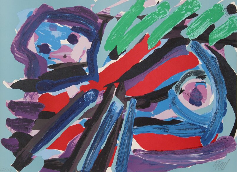 Karel Appel, ‘Walking with my Bird’, 1979, Print, Lithograph on Arches, RoGallery Gallery Auction