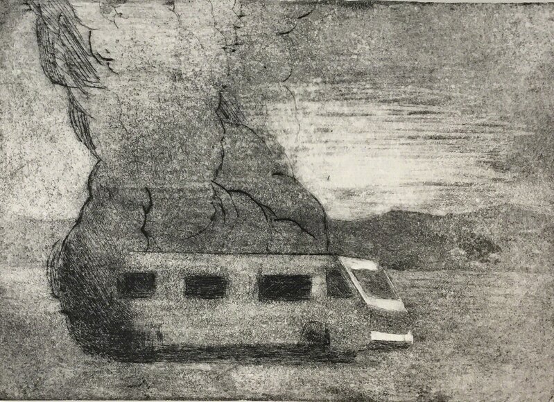 Travis Walker, ‘RV Fire’, 2013, Drawing, Collage or other Work on Paper, Etching, Visions West Contemporary
