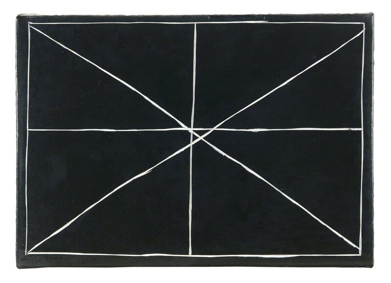 Bob Law, ‘Splitting a Double Cross 28.01.00’, 2003, Painting, Coach paint on canvas, Richard Saltoun