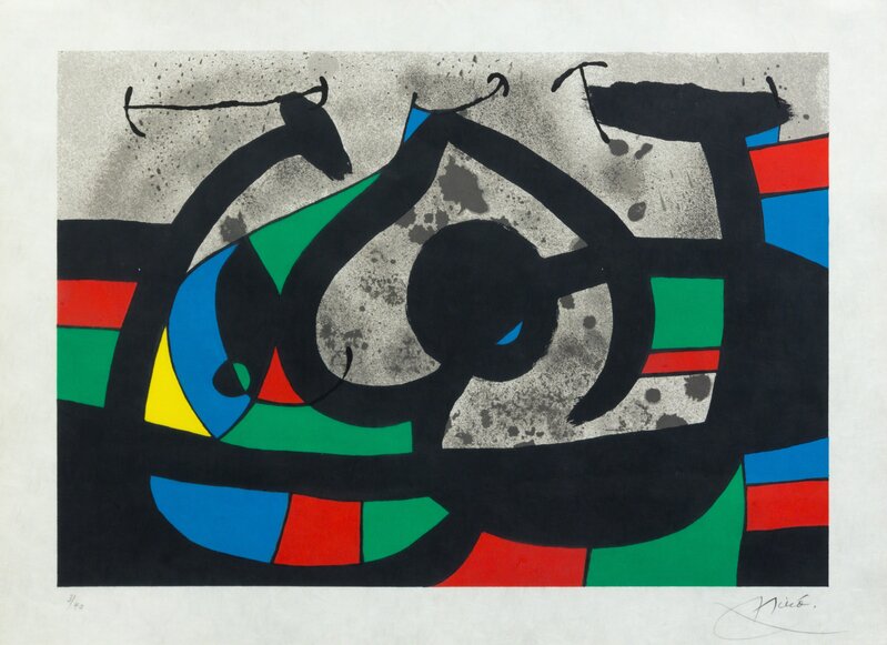 Joan Miró, ‘Untitled (pl. 11 from Le Lezard Aux Plumes d'Or)’, 1971, Print, Lithograph, Hindman