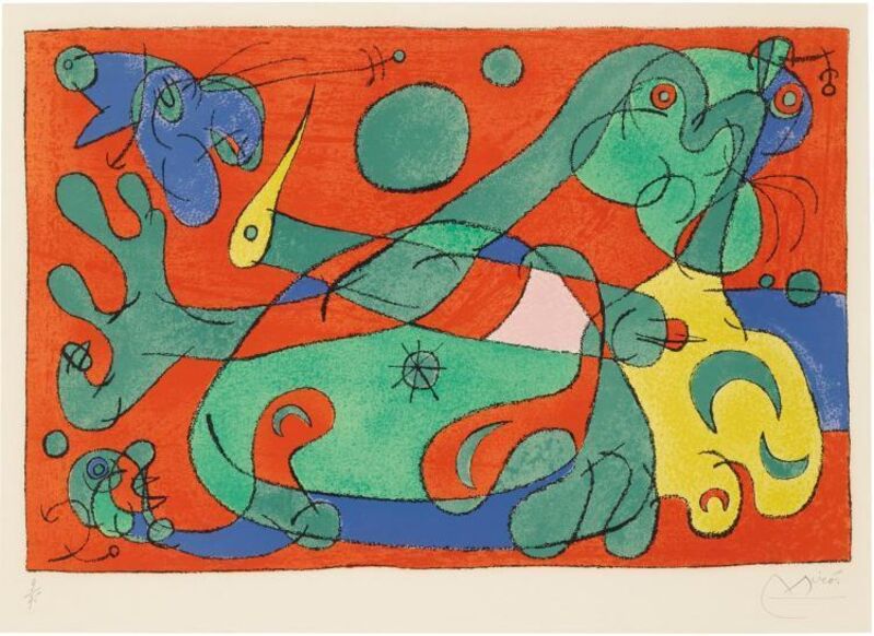Joan Miró, ‘Ubu Roi: Plate X’, 1966, Print, Lithograph printed in colors, Upsilon Gallery