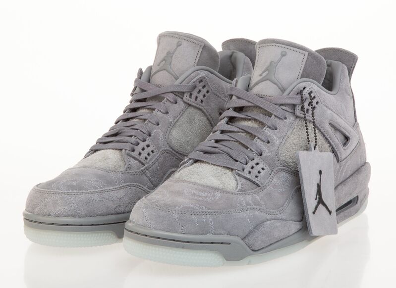 KAWS, ‘Air Jordan 4 Retro (Grey)’, 2017, Fashion Design and Wearable Art, Pair of sneakers, with cloth bag, Heritage Auctions