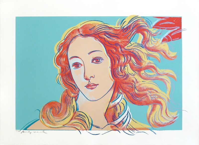 Andy Warhol, ‘Details of Renaissance Paintings (Sandro Botticelli, Birth of Venus- 1482)’, 1984, Drawing, Collage or other Work on Paper, Nique screenprint on Aquarelle Cold Pressed paper, Woodward Gallery